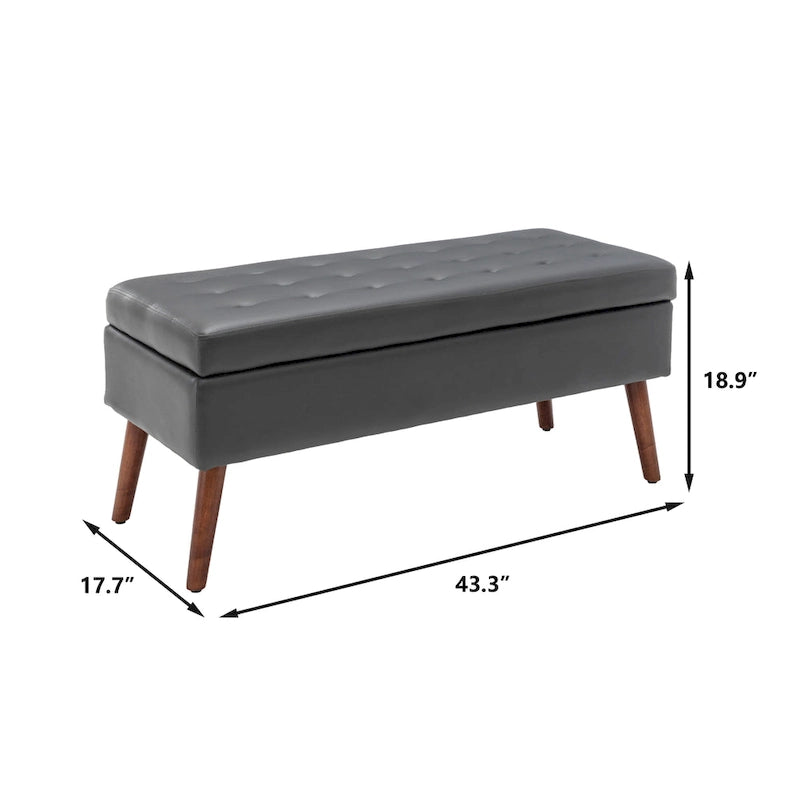 Banc de rangement pour bout de lit de chambre à coucher