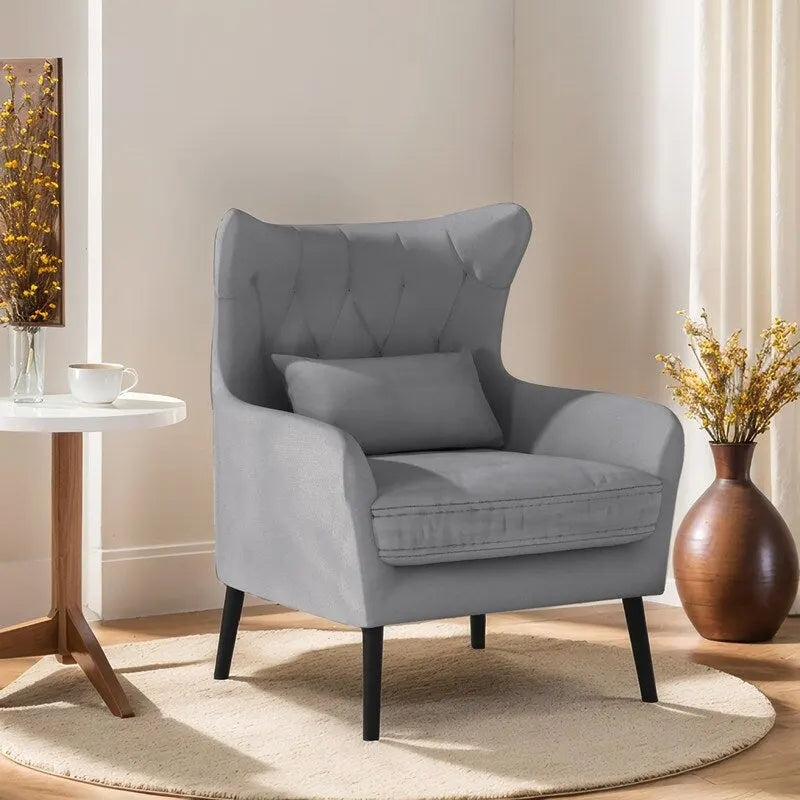 Fauteuil d'appoint en velours, rembourré, coussin épais et confortable pour le salon