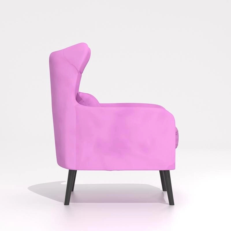 Fauteuil d'appoint en velours, rembourré, coussin épais et confortable pour le salon