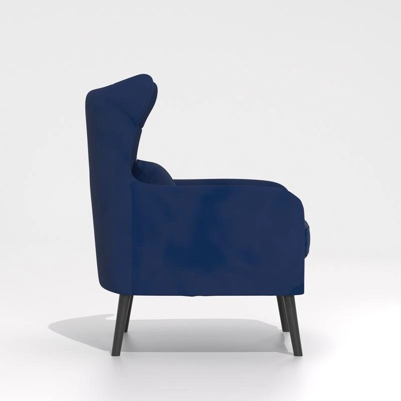 Fauteuil d'appoint en velours, rembourré, coussin épais et confortable pour le salon