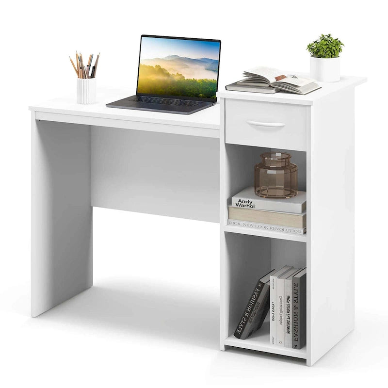 Costway Computer Desk with Drawer Modern Laptop PC Desk with