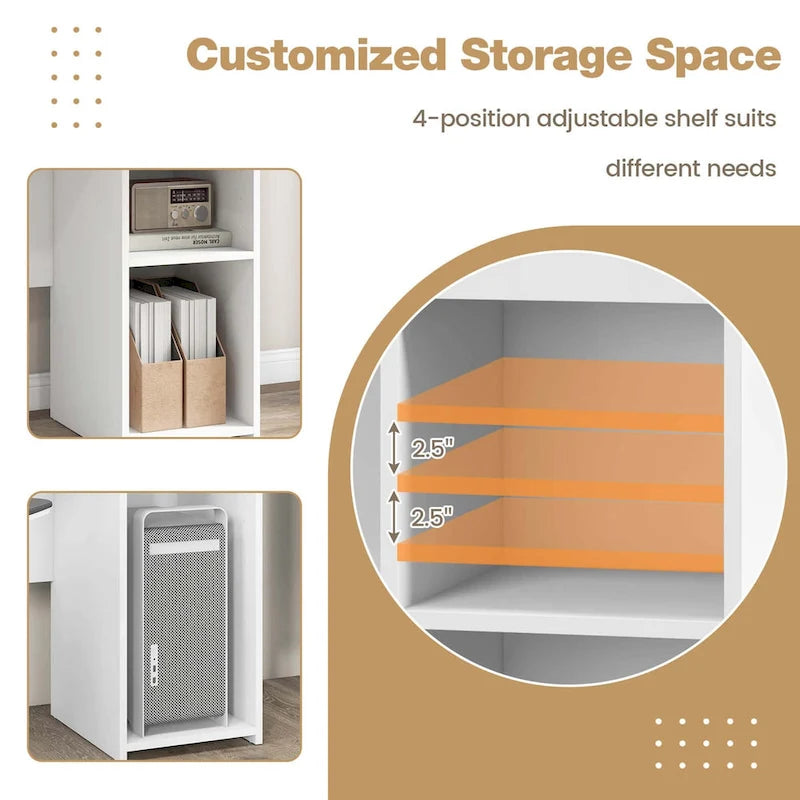Bureau d'ordinateur avec tiroir, bureau moderne pour ordinateur portable avec