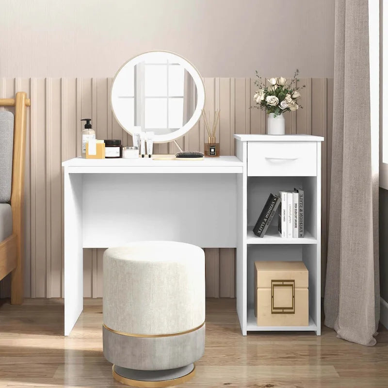 Bureau d'ordinateur avec tiroir, bureau moderne pour ordinateur portable avec