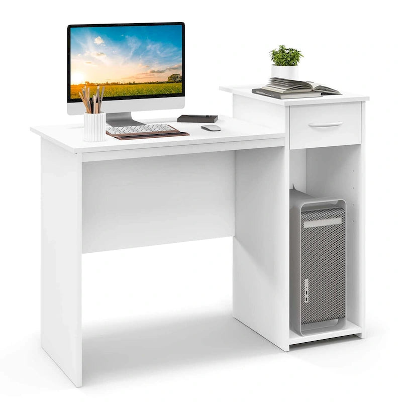 Bureau d'ordinateur avec tiroir, bureau moderne pour ordinateur portable avec
