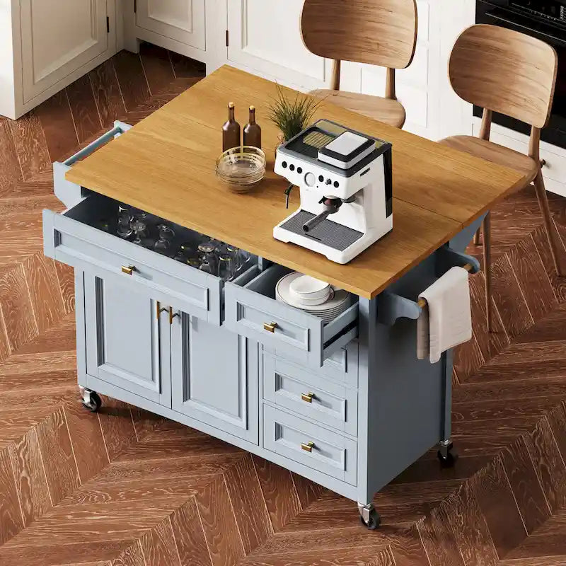 Îlot de cuisine 52" avec rallonge (tabourets non inclus)