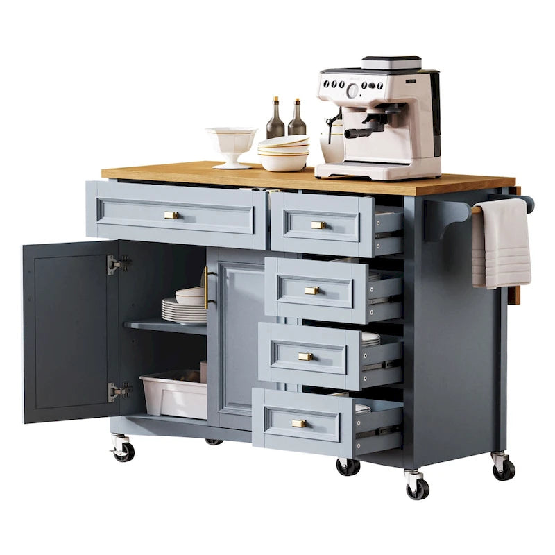 Îlot de cuisine 52" avec rallonge (tabourets non inclus)
