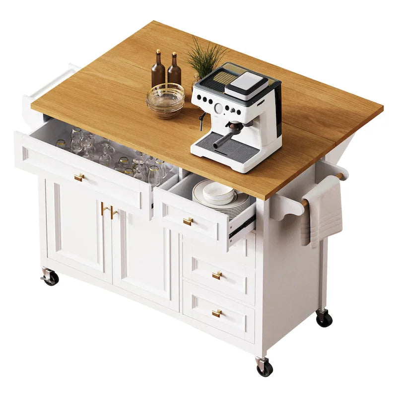 Îlot de cuisine 52" avec rallonge (tabourets non inclus)