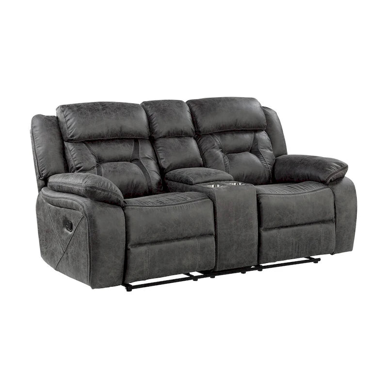 Canapé deux places inclinable en microfibre