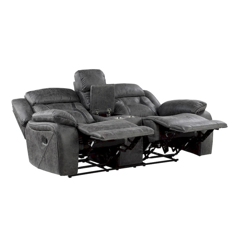 Canapé deux places inclinable en microfibre