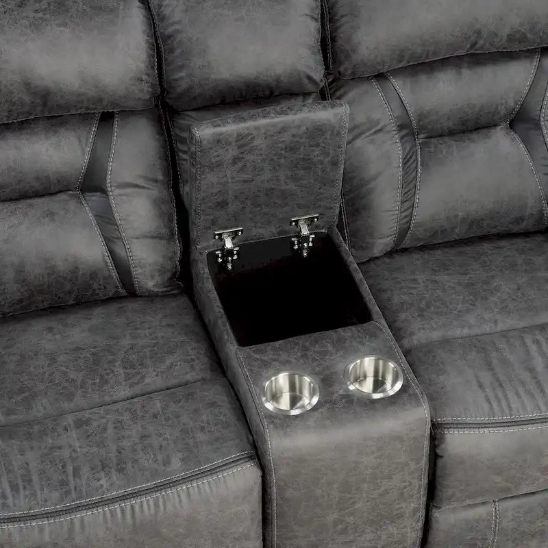 Canapé deux places inclinable en microfibre