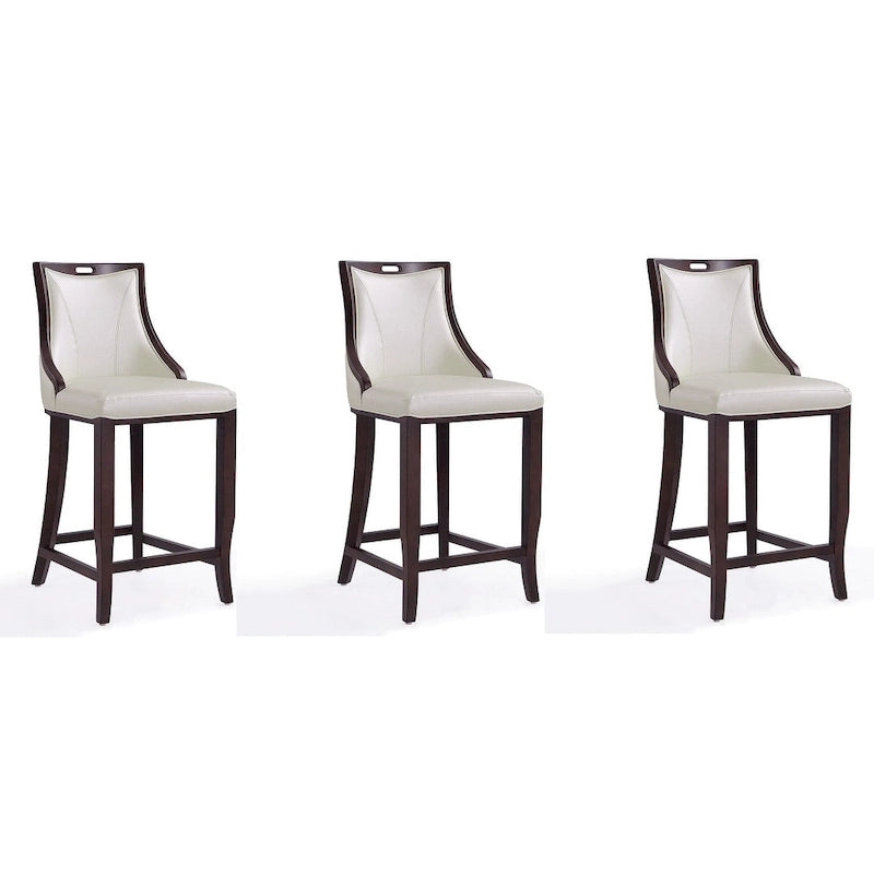 Tabouret de bar en bois de hêtre et noyer de 104 cm (lot de 3)