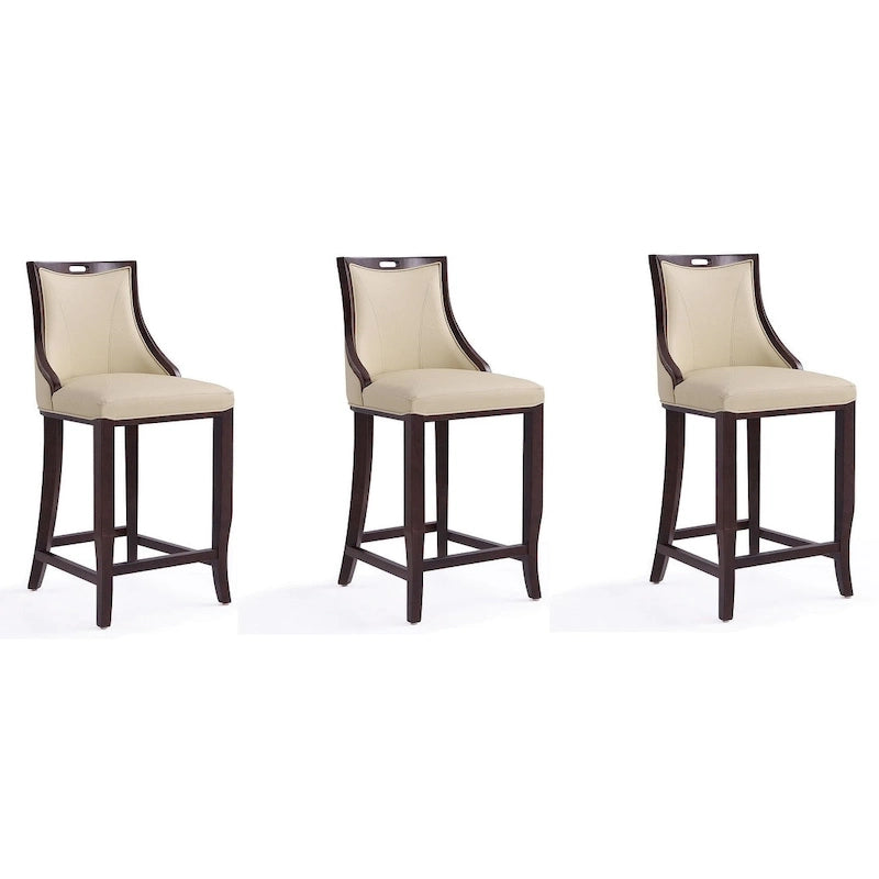 Tabouret de bar en bois de hêtre et noyer de 104 cm (lot de 3)