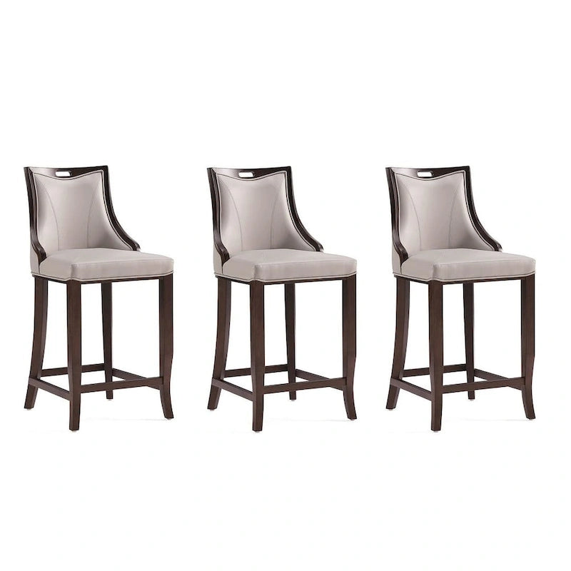 Tabouret de bar en bois de hêtre et noyer de 104 cm (lot de 3)