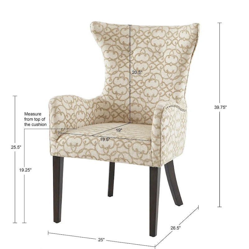 Arm Dining Chair (Set of 2) - 25w x 26.5d x 39.75h(2)