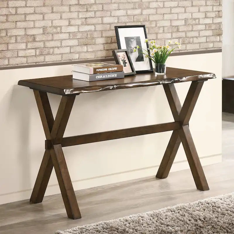 Mav Transitional Walnut 47-inch Solid Wood Sofa Table by Furniture of America