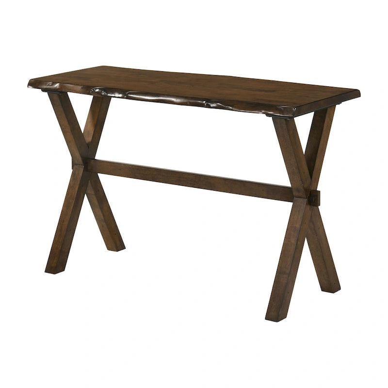 Table de canapé transitoire en bois massif de noyer de 47 pouces