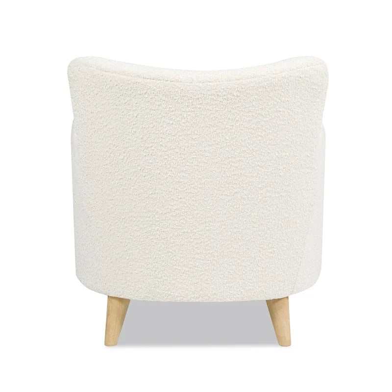 Fauteuil d'appoint à bras incurvés en faux sherpa