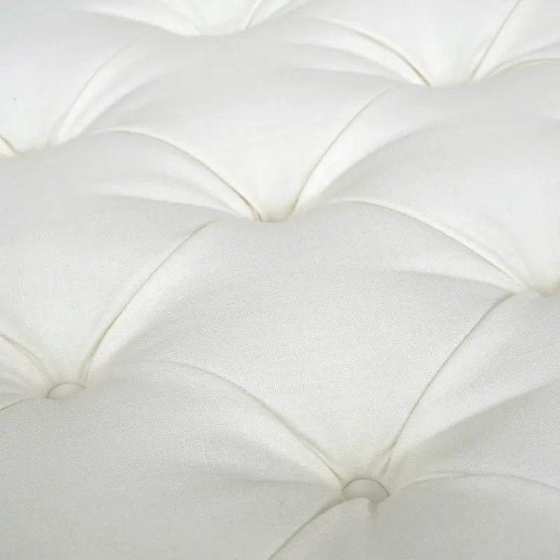 Pouf de cocktail capitonné avec jupe plissée