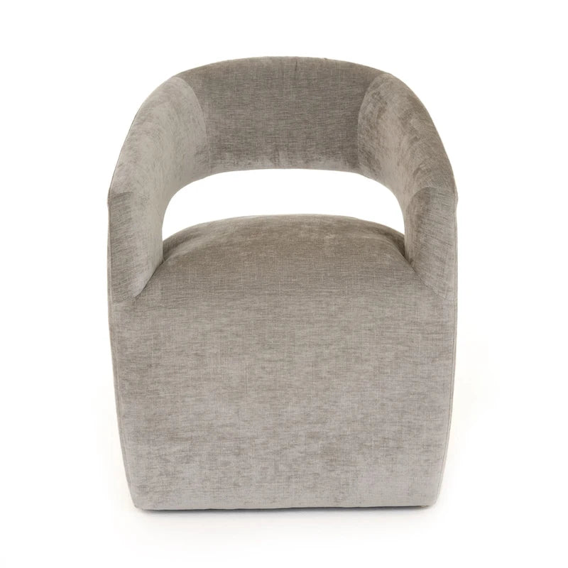 Chaise de salle à manger moderne en tissu gris