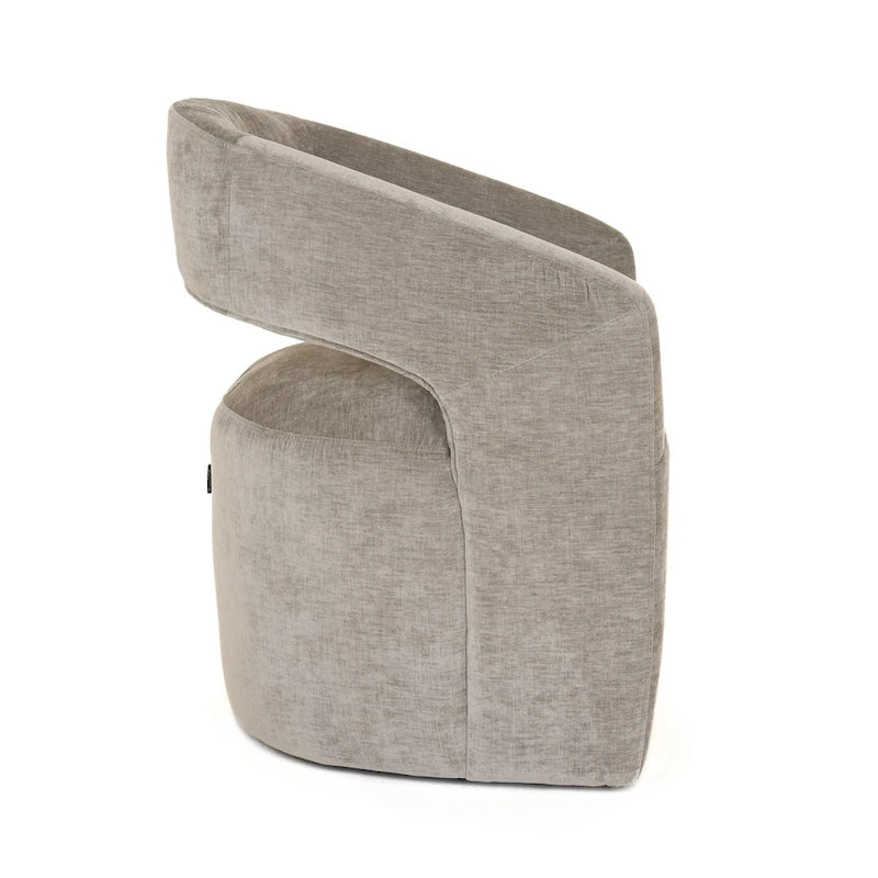 Chaise de salle à manger moderne en tissu gris