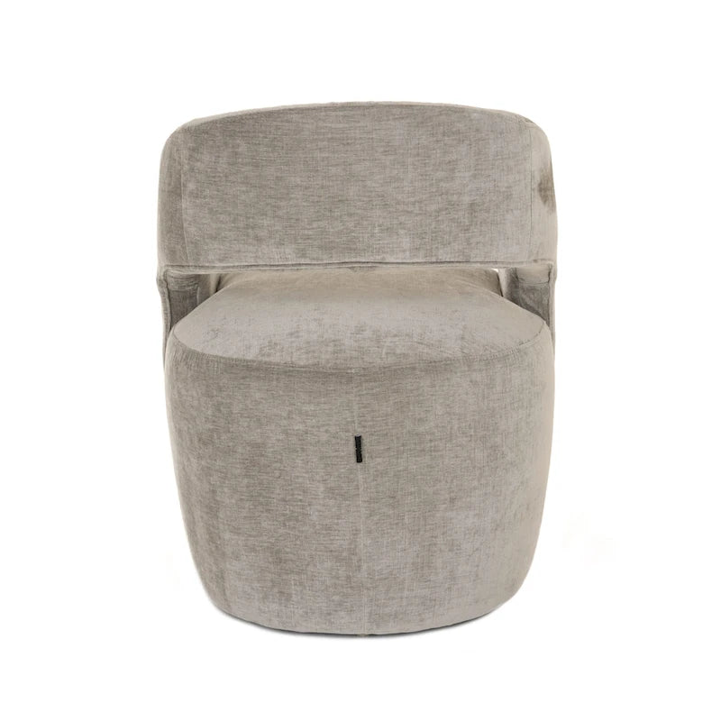 Chaise de salle à manger moderne en tissu gris