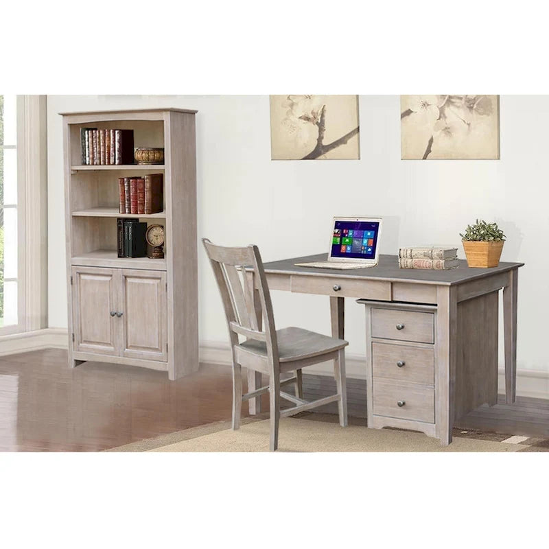 Classeur à deux tiroirs avec bureau et chaise