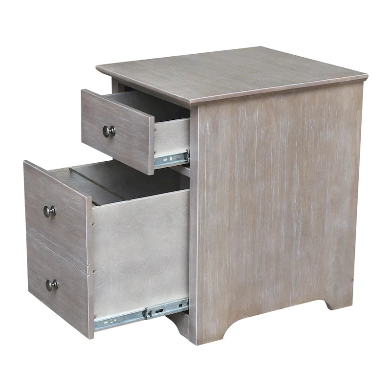 Classeur à deux tiroirs avec bureau et chaise