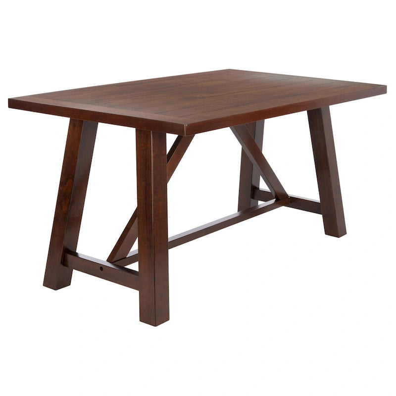 Table de salle à manger rectangulaire marron