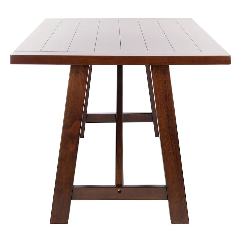 Table de salle à manger rectangulaire marron