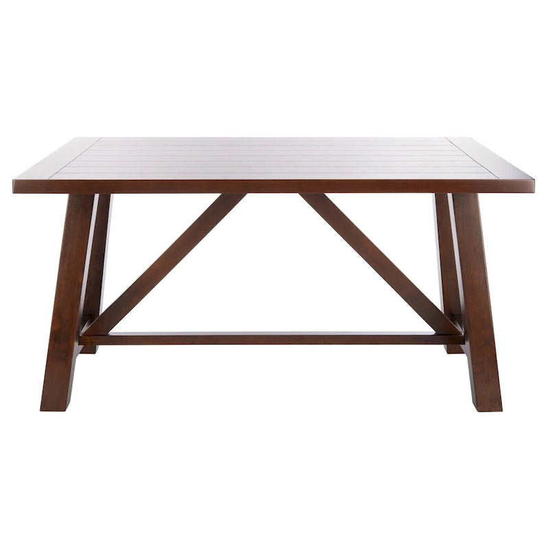 Table de salle à manger rectangulaire marron