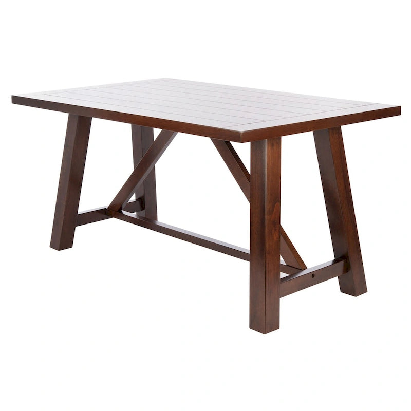 Table de salle à manger rectangulaire marron