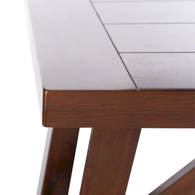 Table de salle à manger rectangulaire marron